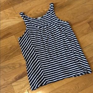 Navy and white J. Crew striped tank